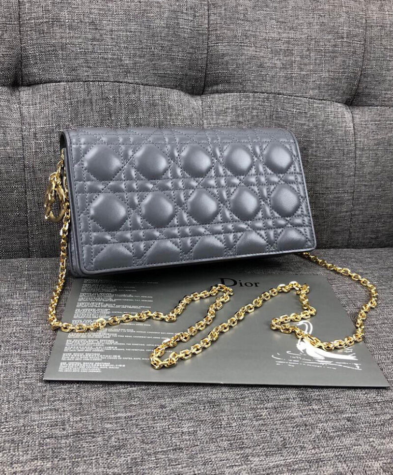 Christian Dior Lady Dior Pouch Blue